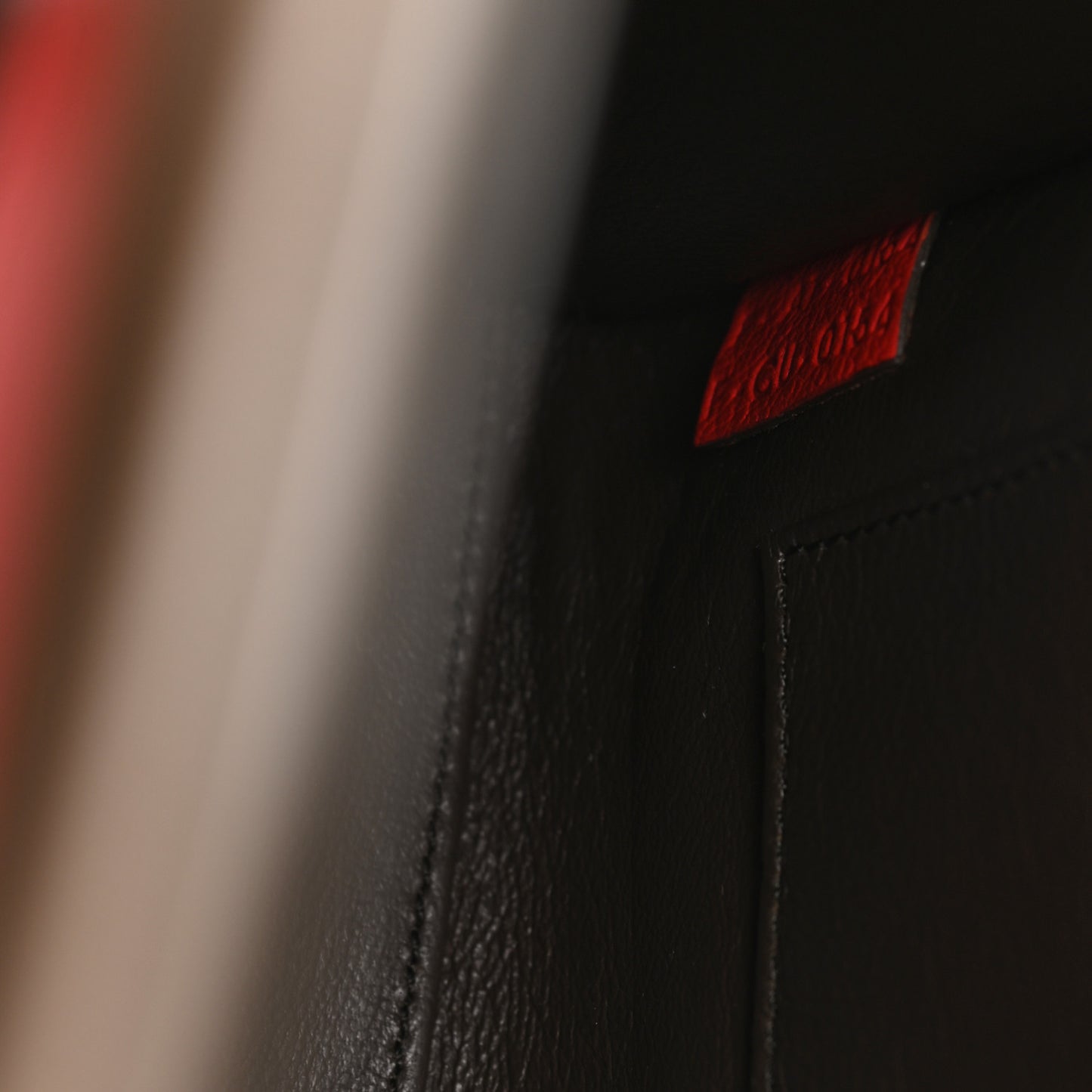 Goatskin Nano Tri-Color Luggage Red