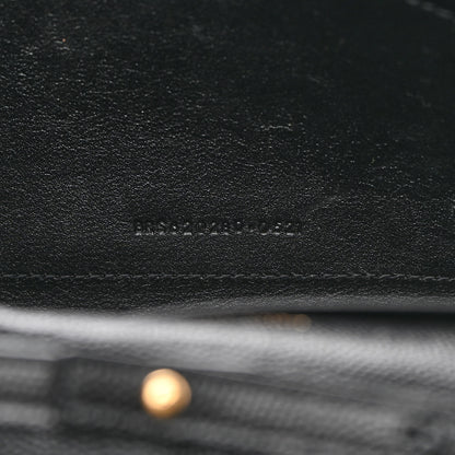 Saint Laurent Grain De Poudre Mixed Matelasse Triquilt Monogram Chain Wallet Black 7 of 11
