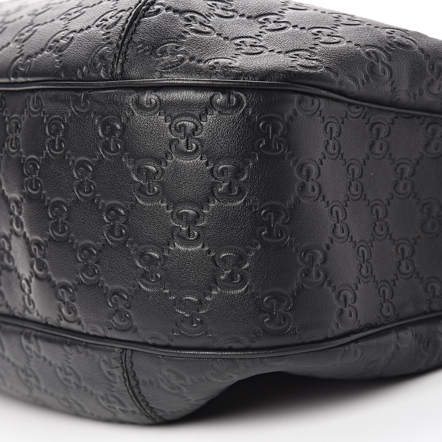 Gucci Guccissima Large New Ladies Web Hobo Black 9 of 10