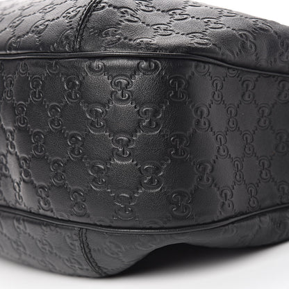 Gucci Guccissima Large New Ladies Web Hobo Black 9 of 10