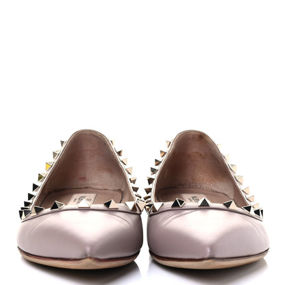 Valentino Garavani Nappa Rockstud Ballerina Flats 39.5 Poudre 2 of 22