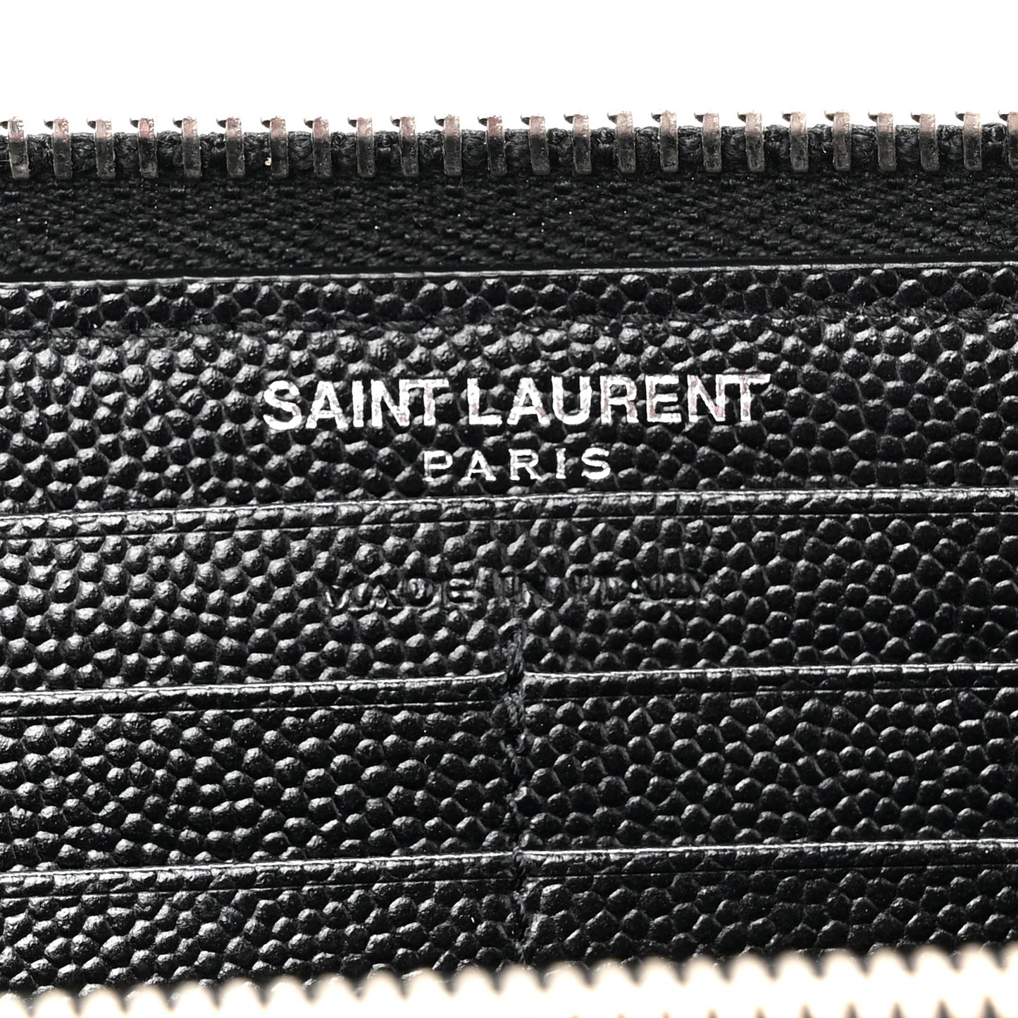 Grain De Poudre Matelasse Chevron Monogram Zip Around Wallet Black