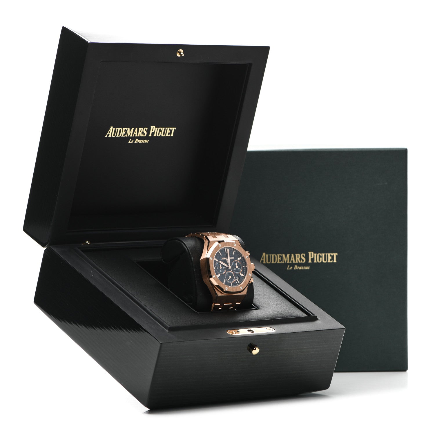 Audemars Piguet 18K Rose Gold 38mm Royal Oak Chronograph Automatic Watch Blue 26715OR.OO.13560R.01 5 of 5