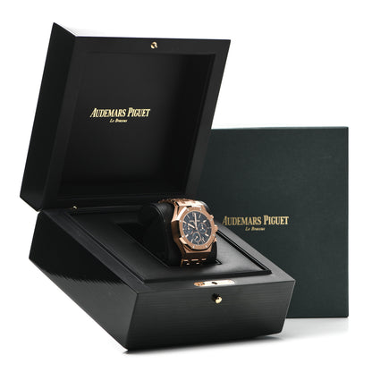 Audemars Piguet 18K Rose Gold 38mm Royal Oak Chronograph Automatic Watch Blue 26715OR.OO.13560R.01 5 of 5