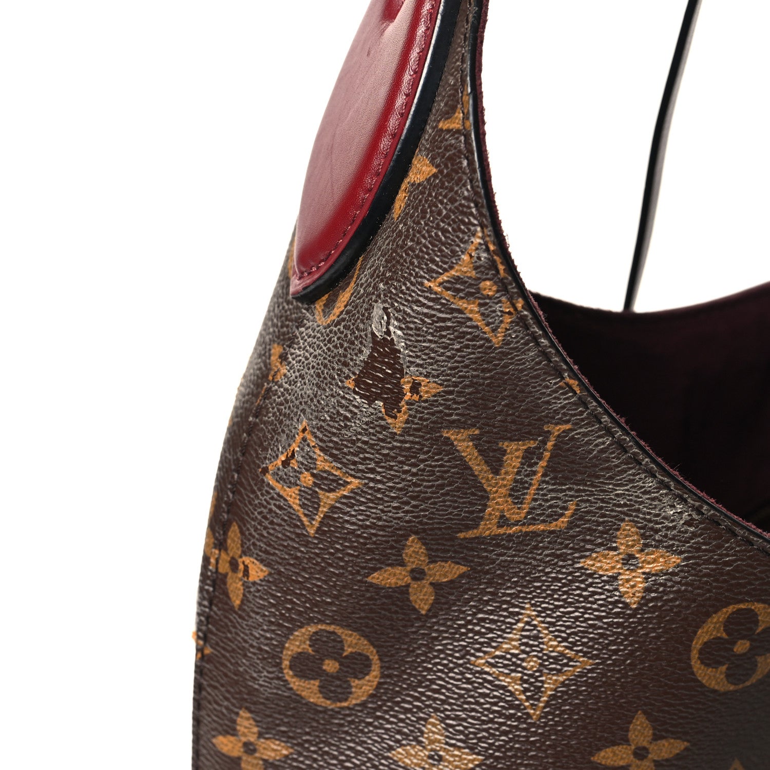 Louis Vuitton Monogram Flower Hobo Bordeaux 11 of 13