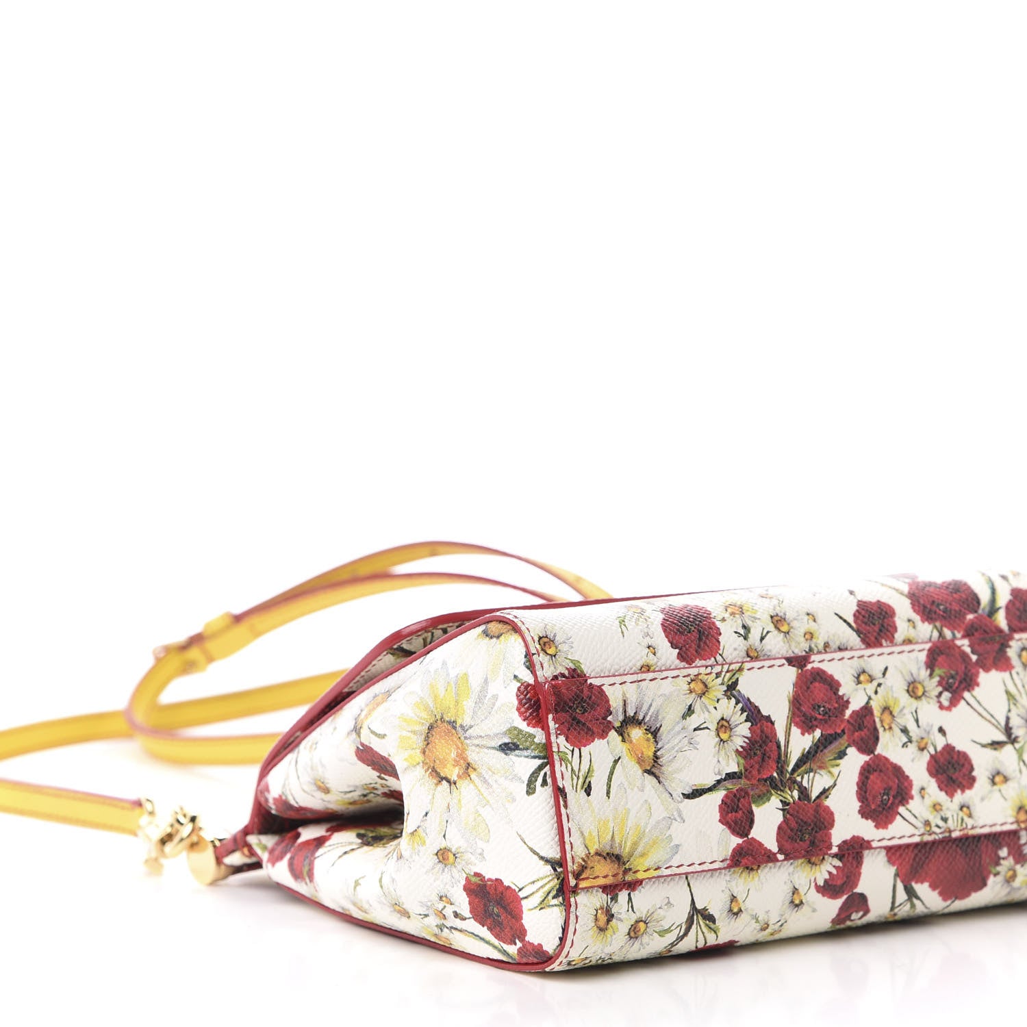 Dolce & Gabbana Dauphine Floral Print Small Miss Sicily Satchel White Multicolor 6 of 9