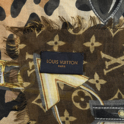Louis Vuitton Monogram Modal Cashmere Leopard Scarf 3 of 3