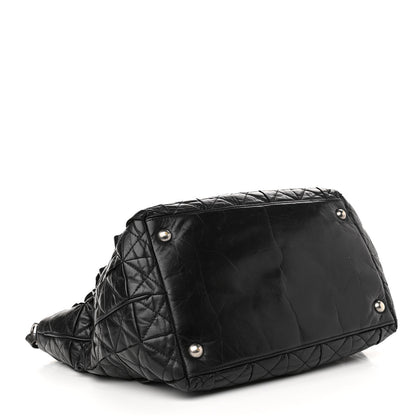 Chanel Aged Calfskin CC Tote Black 4 of 15