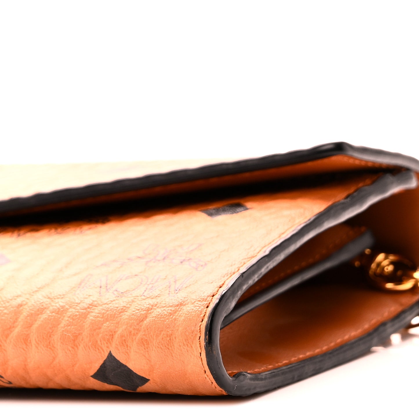 Visetos Large Patricia Wallet On Chain Cognac