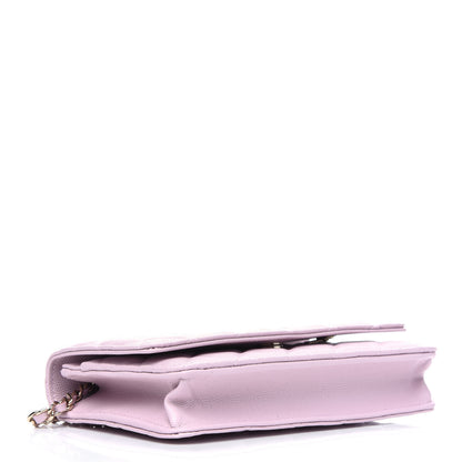 Chanel Caviar Quilted Wallet On Chain WOC Light Pink 3 of 5