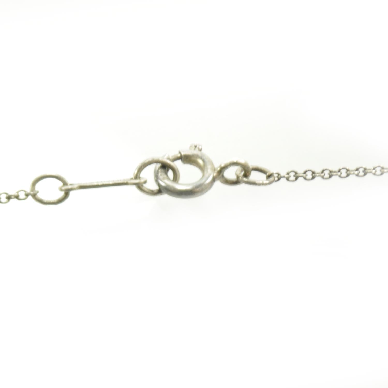 Tiffany Sterling Silver 9mm Elsa Peretti Bean Pendant Necklace 3 of 4