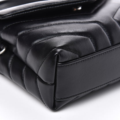 Saint Laurent Calfskin Y Quilted Monogram Toy Loulou Crossbody Bag Black 7 of 12