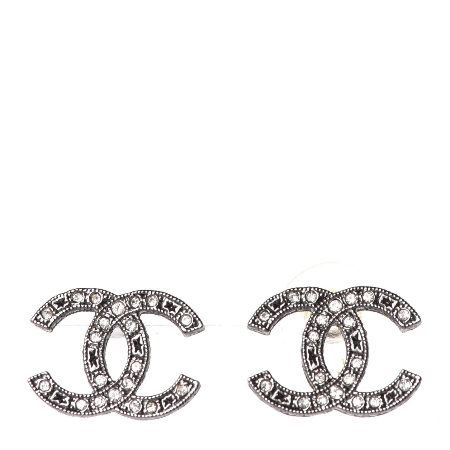 Ruthenium Crystal CC Earrings