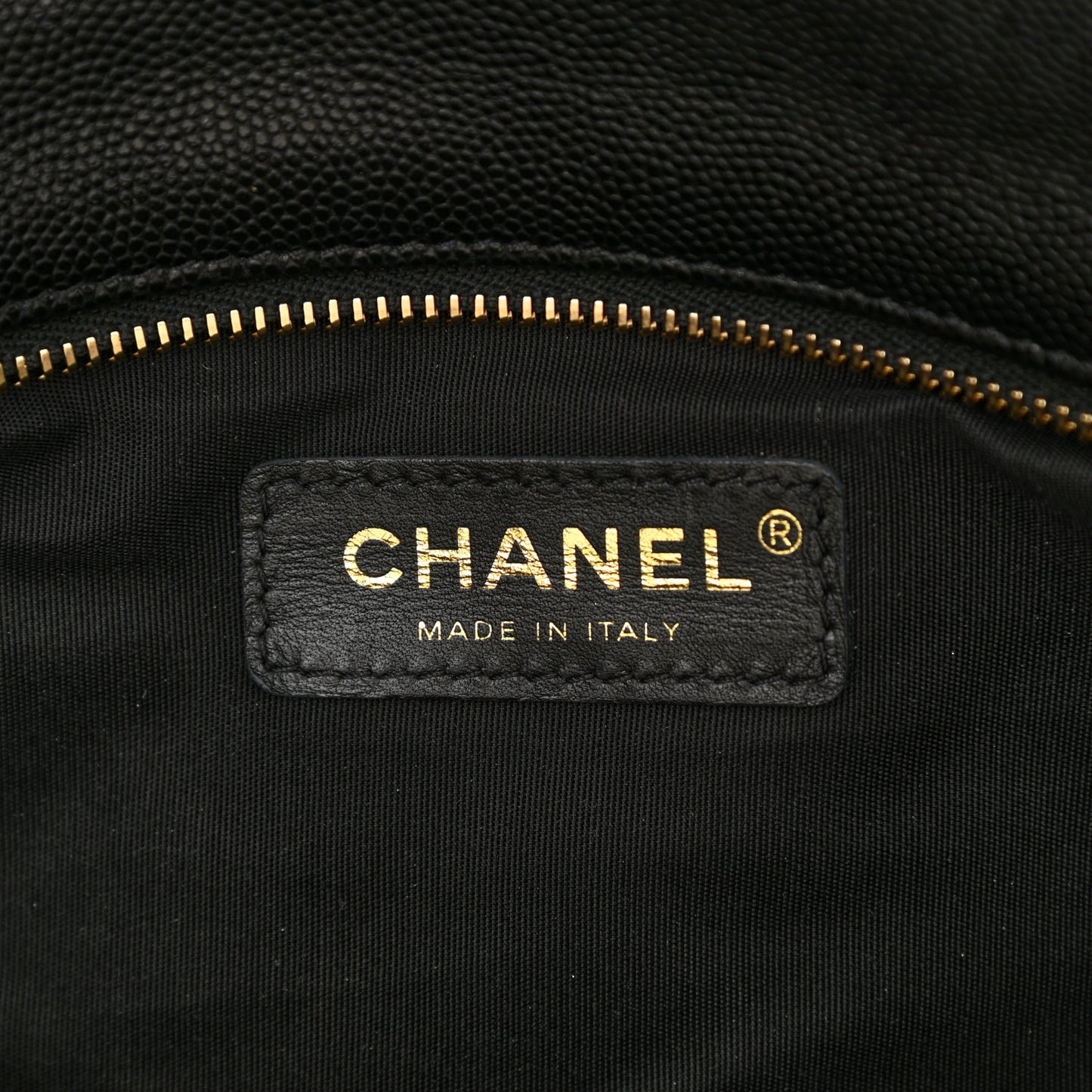 Caviar Quilted Flap Clutch Black