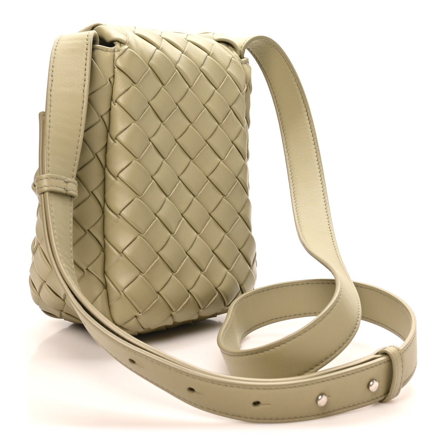 Bottega Veneta Nappa Intrecciato Mini Vertical Cobble Shoulder Bag Travertine 3 of 9