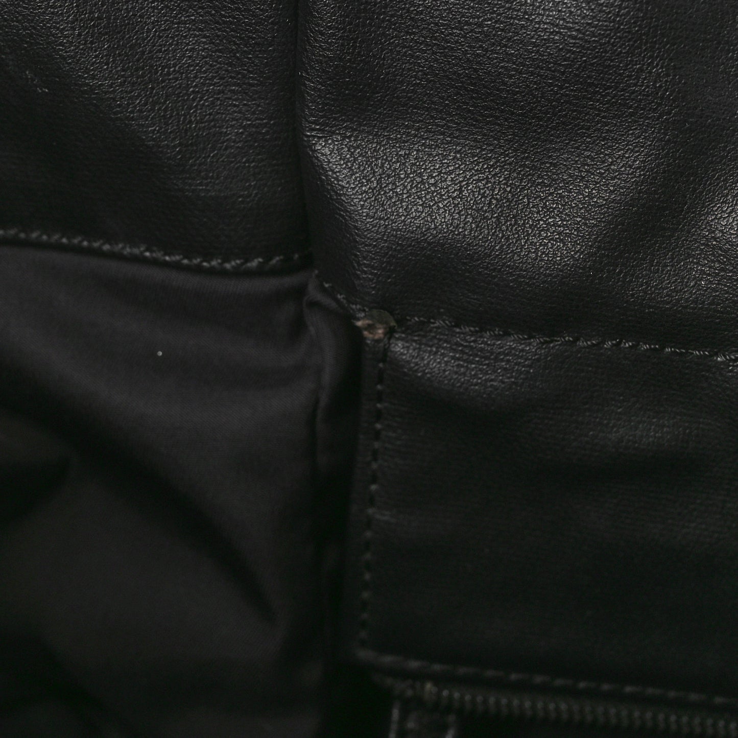 Coated Canvas Quilted Large Paris Biarritz Tote Black