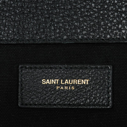 Saint Laurent Calfskin Canvas Large Muse Two Black 6 of 8