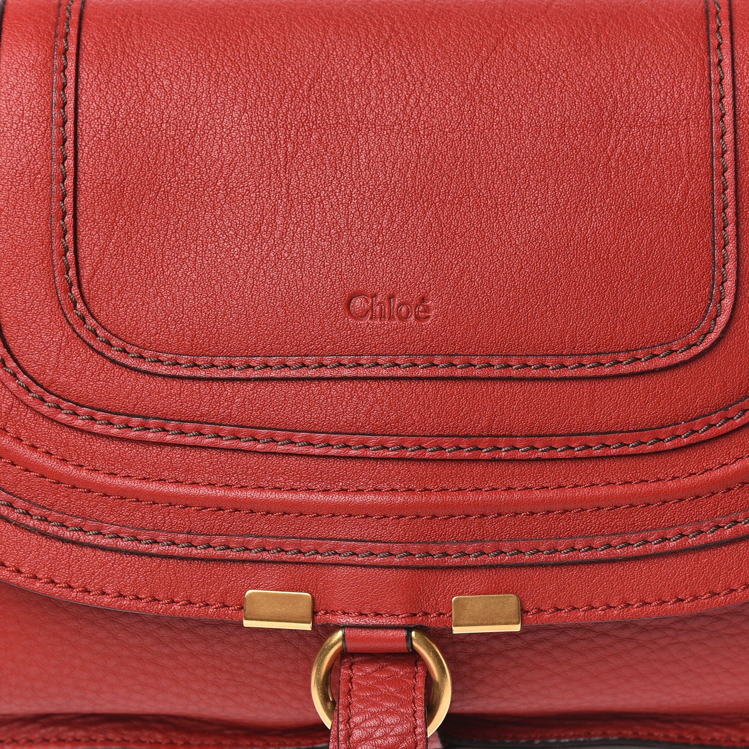 Chloe Calfskin Marcie Clutch Ruby 10 of 10