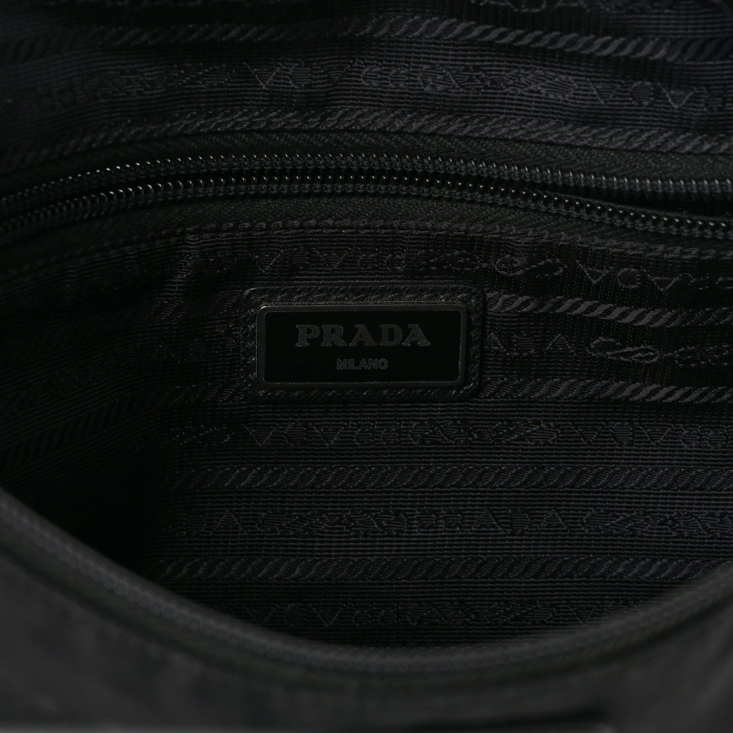 Prada Tessuto Re-Nylon Saffiano Belt Bag Black 6 of 10