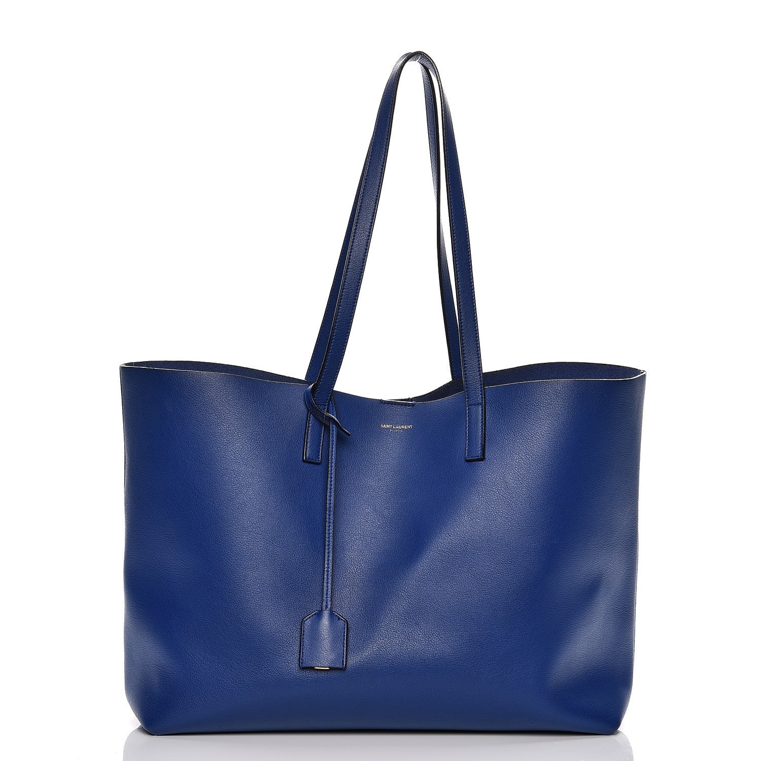 Saint Laurent Calfskin Large Shopping Tote Ultramarine 3 of 14