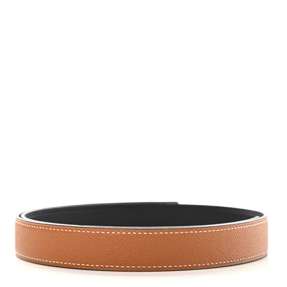 Hermes Swift Epsom 24mm Belt Strap 75 Black Gold 4 of 10