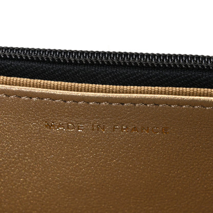Chanel Lambskin Quilted CC Pearl Crush Wallet on Chain WOC Black 7 of 11