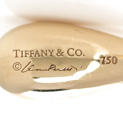 Tiffany 18K Yellow Gold Elsa Peretti 12mm Teardrop Earrings 4 of 5