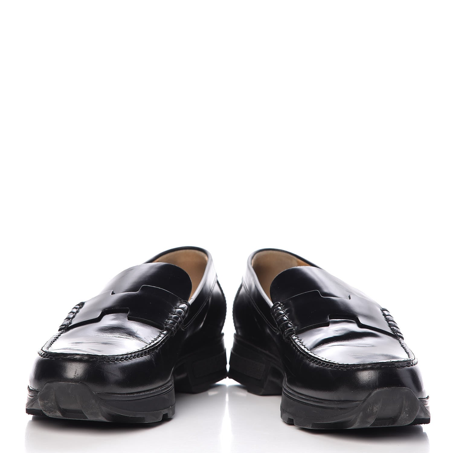 Hermes Tuscan Calfskin Opus Moccasin Loafers 42 Black 5 of 15