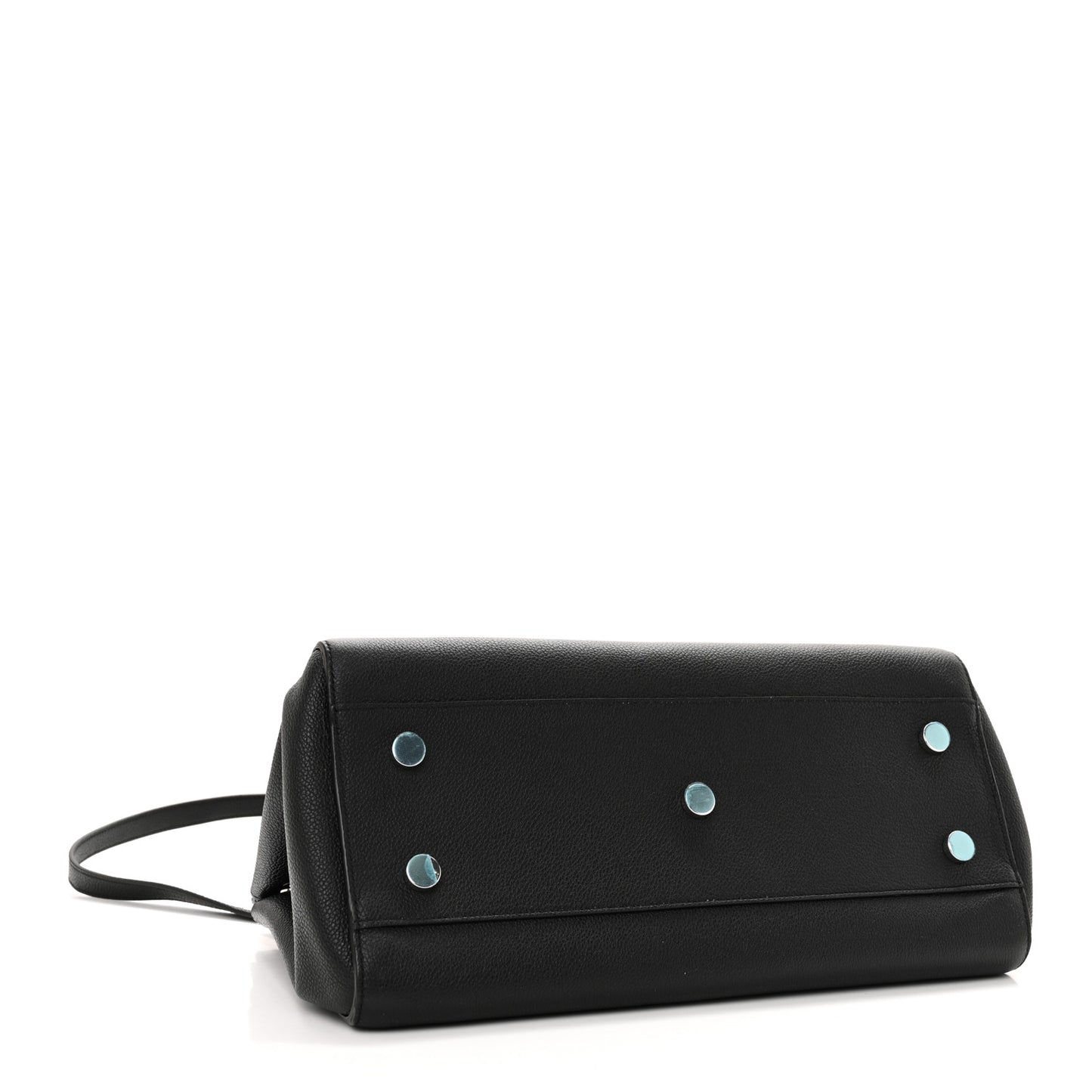 Grained Calfskin Small Cabas Rive Gauche Black