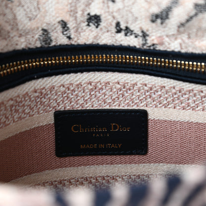 Christian Dior Canvas Embroidered Medium Tie And Dior Lady D-Light 6 of 9