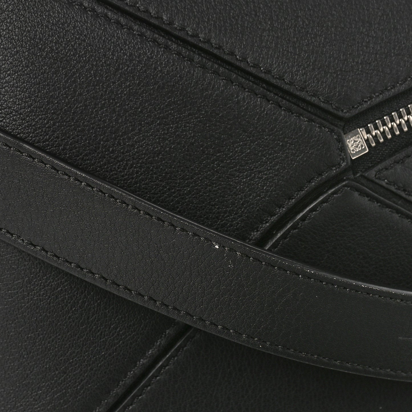 Calfskin Medium Puzzle Bag Black