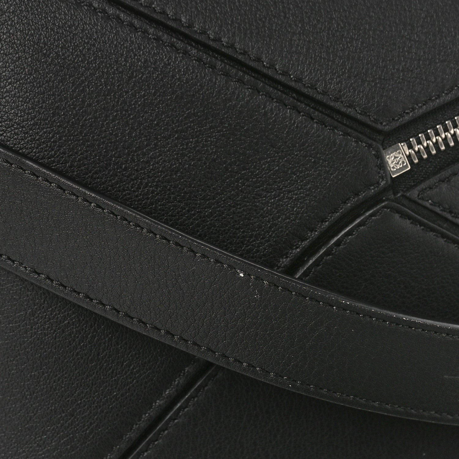 Loewe Calfskin Medium Puzzle Bag Black 9 of 9