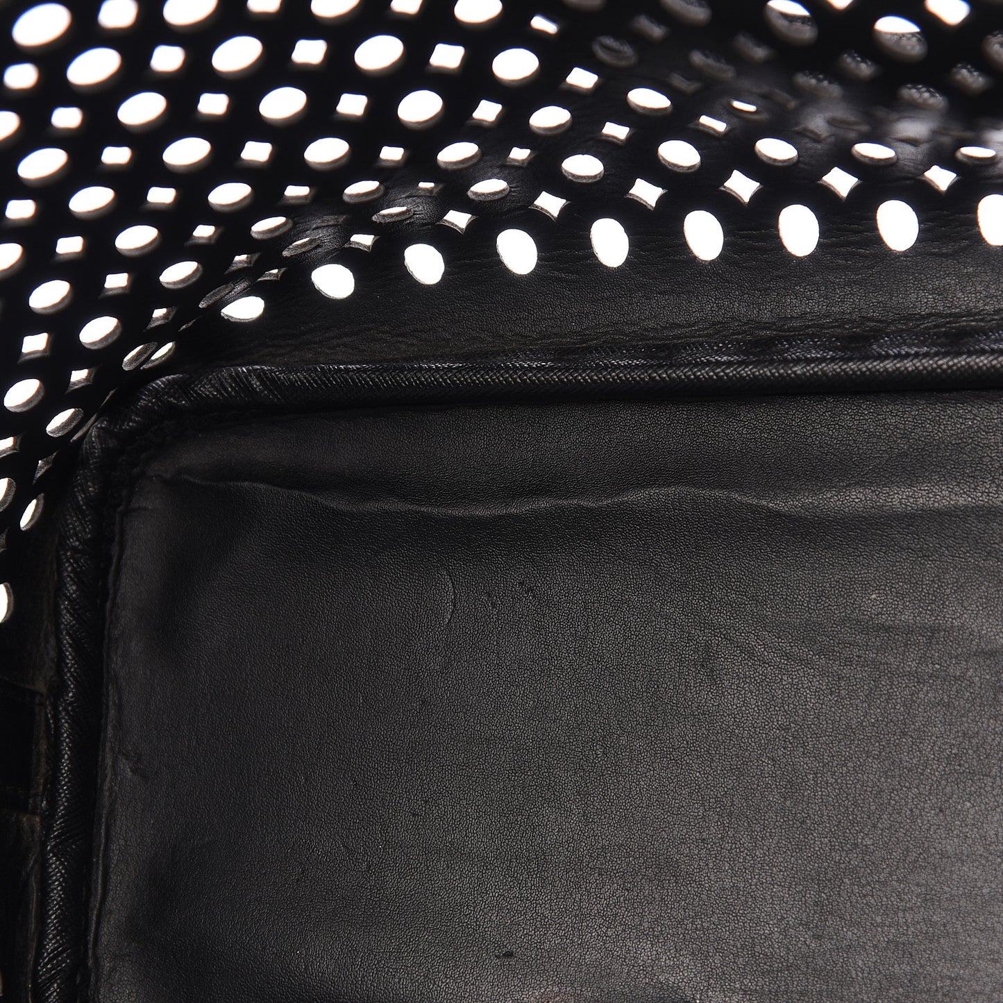 Saffiano Perforated Tote Black
