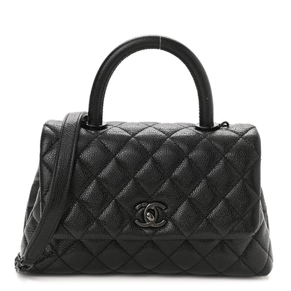 Chanel Caviar Quilted Mini Coco Handle Flap So Black 1 of 10