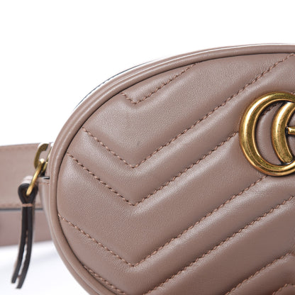 Gucci Calfskin Matelasse GG Marmont Belt Bag 95 38 Porcelain Rose 9 of 13
