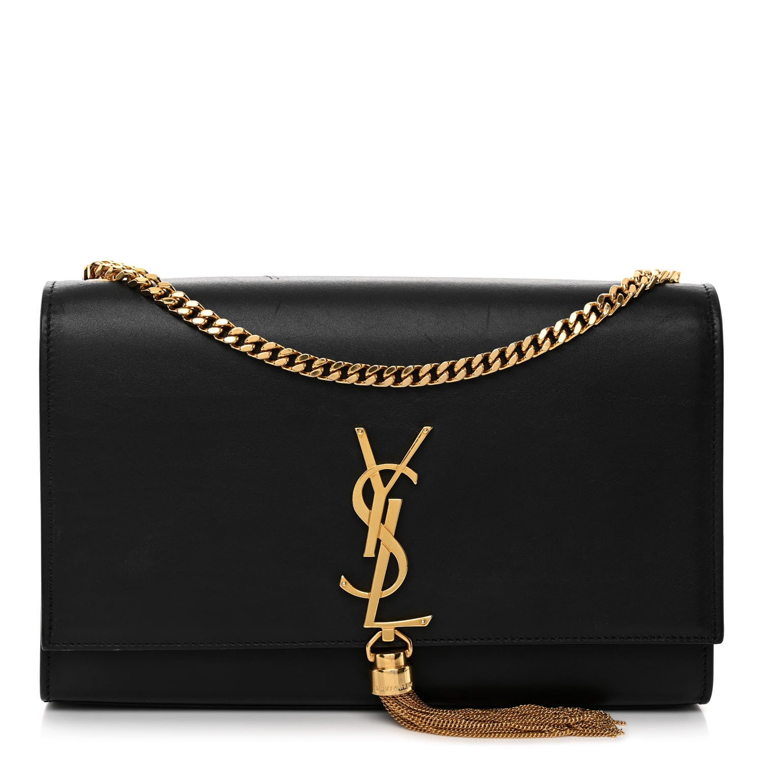 Saint Laurent Smooth Calfskin Medium Classic Monogram Kate Tassel Satchel Black 1 of 11