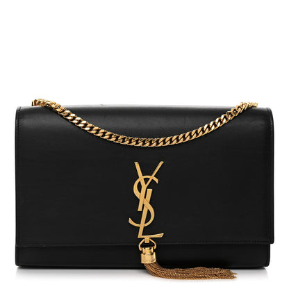 Saint Laurent Smooth Calfskin Medium Classic Monogram Kate Tassel Satchel Black 1 of 11