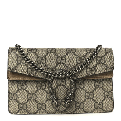 Gucci GG Supreme Monogram Super Mini Dionysus Shoulder Bag Taupe 1 of 10