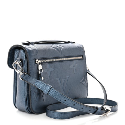 Louis Vuitton Metallic Empreinte Monogram Giant Pochette Metis Navy Nacre 3 of 11