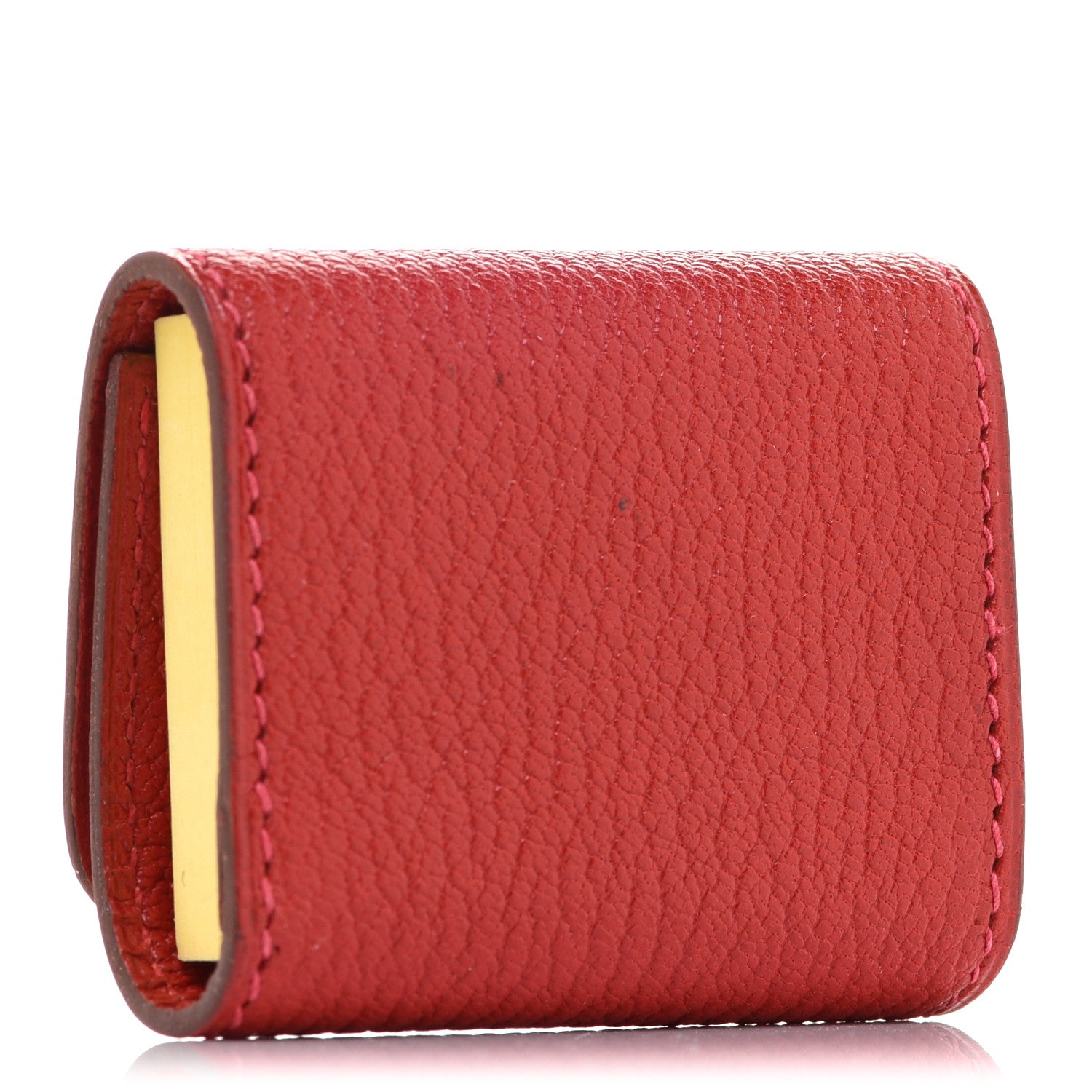 Hermes Chevre Mysore Post It Notepad Holder PM Rouge Vif 3 of 8