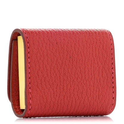Hermes Chevre Mysore Post It Notepad Holder PM Rouge Vif 3 of 8