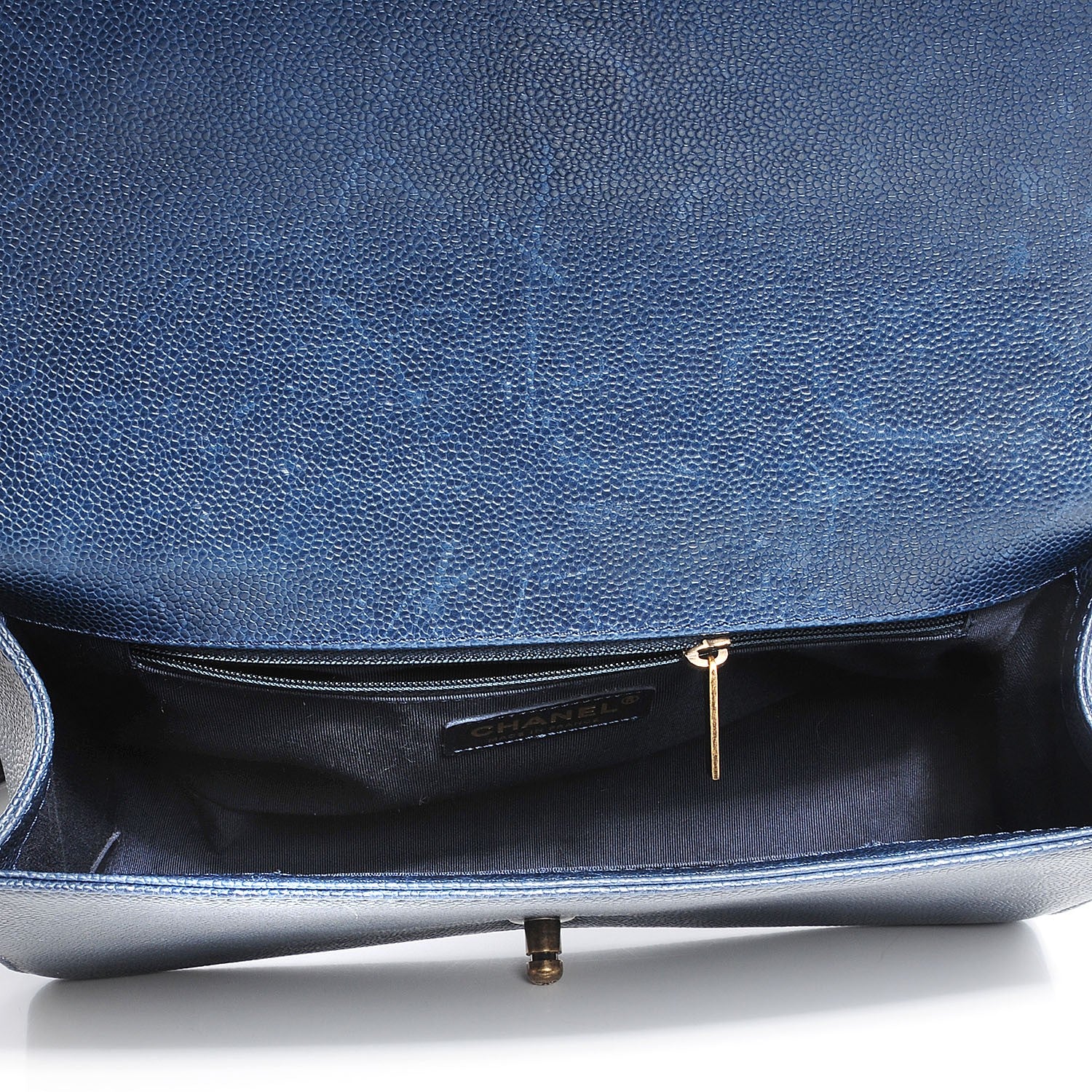 Chanel Caviar Quilted New Medium Boy Flap Navy 9 of 9