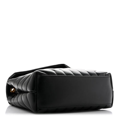 Saint Laurent Calfskin Y Quilted Monogram Small Loulou Chain Satchel Black 4 of 14