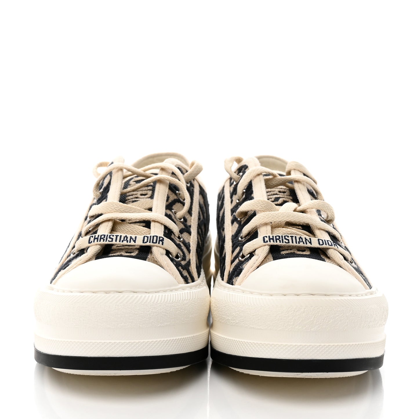 Canvas Oblique Walk'N'Dior Low Top Sneakers 36.5 Deep Blue