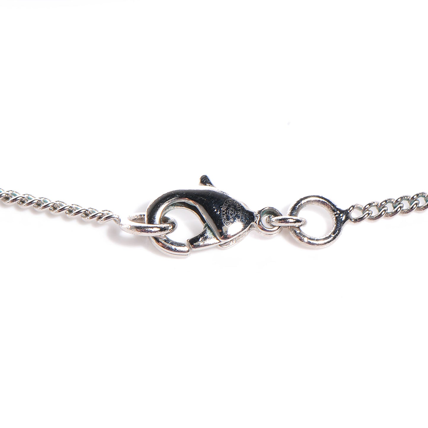 Swarovski Crystal CC Necklace Silver