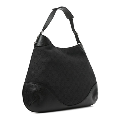 Gucci Monogram Calfskin Large Hobo Black 3 of 10