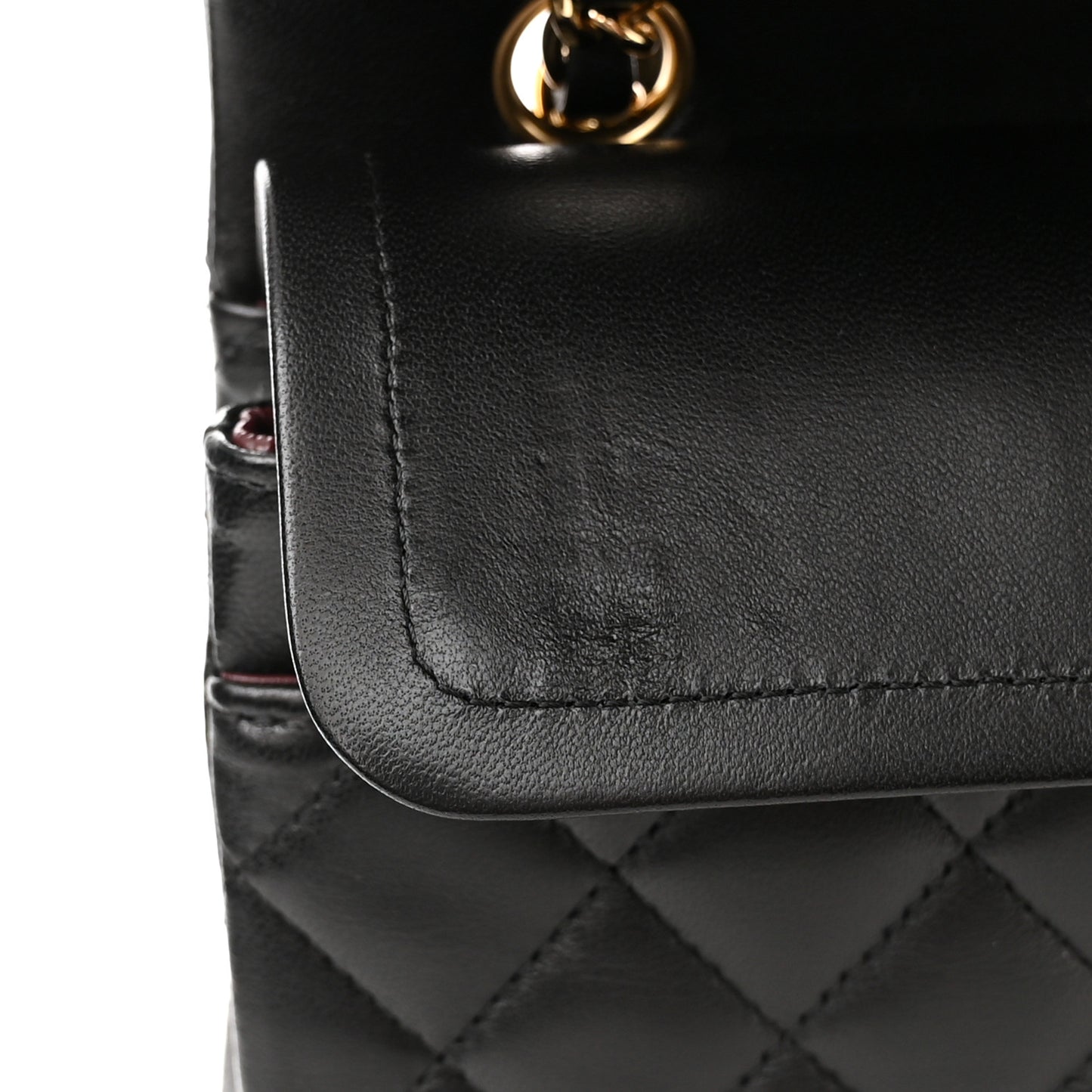 Lambskin Quilted Small Double Flap Black