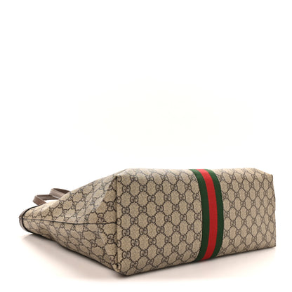 Gucci GG Supreme Monogram Medium Ophidia Shopping Tote Brown 4 of 10