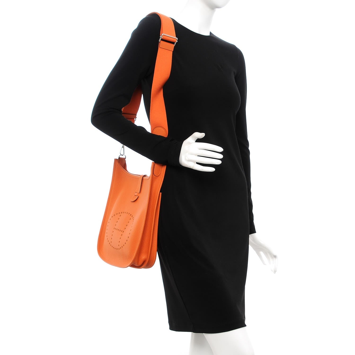 Hermes Taurillon Clemence Evelyne III PM Orange 2 of 8
