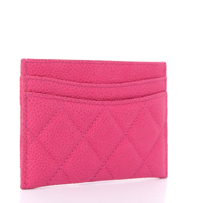 Chanel Iridescent Caviar Quilted Card Holder Pink 3 of 9